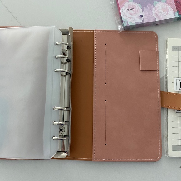 NWOT Agenda PLANNER Faux Leather DUSTY ROSE - Picture 4 of 12